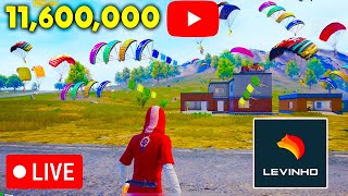 🔴Levinho 11600000 SUBSCRIBERS PUBG MOBILE🔴 [upl. by Mozza]