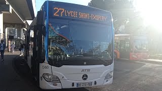 RTM Mercedes Citaro C2 €6  Ligne 27 destination Lycée SaintExupéry [upl. by Nyrem]