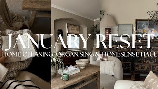 JANUARY RESET VLOG  HOME CLEANING COOKING amp HOMESENSE HAUL [upl. by Agee]