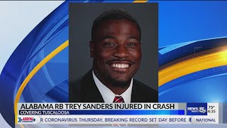 Alabama running back Trey Sanders injured in car accident [upl. by Galligan695]