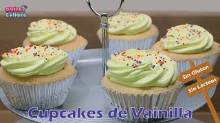 Cupcakes de vainilla sin gluten ni lácteos [upl. by Jessika]