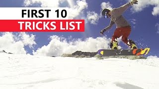 10 Snowboard Tricks to Learn First [upl. by Ttocserp]