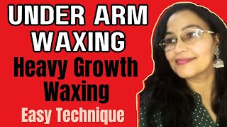 Full Growth Under Arm Waxing technique by archanamishramakeover [upl. by Neelya56]