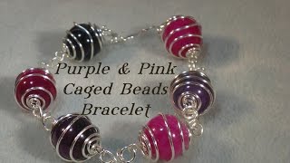 Wirework Caged Bead Bracelet Video [upl. by Hsatan964]