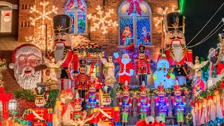 ⁴ᴷ NYC Christmas ✨ Dyker Heights Christmas Lights 2022 in Brooklyn New York City [upl. by Ahsenot]