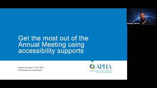 APHA Annual Meeting Using accessibility supports [upl. by Calderon390]