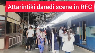 Attarintiki daredi movie climax railway station scene setting in Ramoji film city RFC in HYD [upl. by Michon776]