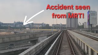 Accident seen on MRT Laluan Putrajaya Line Samsung Tun Razak Exchange towards Sri Damansara Barat [upl. by Lledniw545]