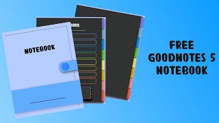 Goodnotes 5 Kostenloses Notizbuch mit Hyperlinks  Free Notebook  Kostenloser Download  Deutsch [upl. by Kinch]