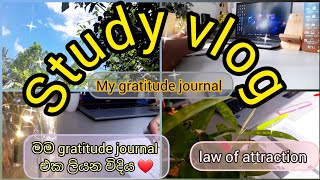 Study vlog📚Gratitude journal එකක් කියන්නේ මොකක්ද🤔මම scripting ලියන විදිය♥️Law of attraction🧿 [upl. by Rozalin]