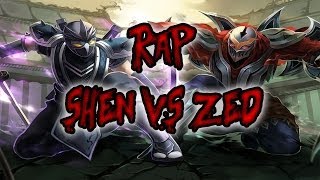 RAP DE CAMPEONES  SHEN VS ZED  SHARKNESS con Zarcort [upl. by Enirac]