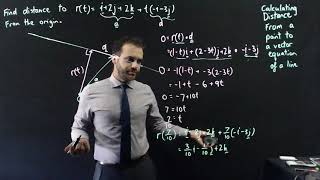 Shortest distance of a point to a line  ExamSolutions Maths Revision [upl. by Ilahtan14]