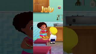 Months of the year song Shorts ChuChuTV NurseryRhymes KidsSongs kidsshorts learningsongs [upl. by Nohsal]