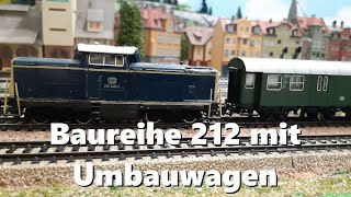 Diesellok Baureihe 212 mit Umbauwagen  Märklin MGleis Modelleisenbahn [upl. by Eckardt]