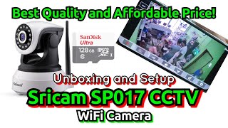 How to setup IP camera SRICAM SP017  Security Camera  Full Tutorial StepbyStep guide [upl. by Hanyaz]