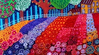 Heather Galler Landscapes Modern Folk Art [upl. by Luwana]