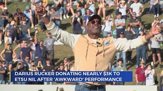 Darius Rucker donates to ETSU NIL fund after ‘awkward’ appearance [upl. by Levey]