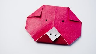 How to make an origami A Pig face [upl. by Aneerehs]