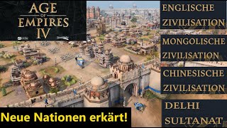 Age of Empires IV Delhi Sultanat Chinesen Mongolen amp Engländer vorgestellt amp erklärt Deutsch [upl. by Sobmalarah]