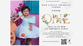 Fiona OLIVETTE 1st Birthday Party [upl. by Aikenahs]