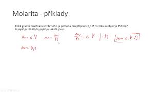 Chemické výpočty VIII  molární koncentrace B [upl. by Merritt11]