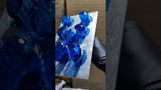 Photopolymer resin 3d printing Tinting blue dye Based Eryone water washable transparent resin [upl. by The]