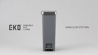 EK6268 Hana Slim Step Bin Sleek and Slim Large CapacityRevolutionize Your Waste Management [upl. by Dnomse]