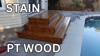 Staining Pressure Treated Wood [upl. by Neelia]