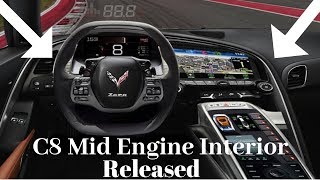 Mid Engine Chevy Corvette INTERIOR released FIRST LOOK [upl. by Brittaney128]