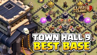 New th9 base with link Unbeatable base Clash of Clans [upl. by Ridglee]