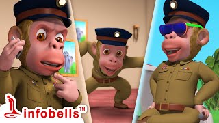 Super Police Bandar Mama  जानवर हो रहे बीमार  Hindi Rhymes amp Kids Shows  Infobells [upl. by Lorilyn]