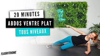 ABDOS VENTRE PLAT pour cet été en 20 MIN 👙🌴 SANS MATÉRIEL et TOUS NIVEAUX  FlashFitHome [upl. by Hilar]