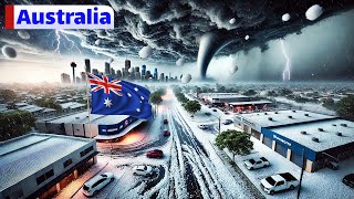 Australia NOW  Massive Hail storm and Tornado hit Brisbane  Queensland today [upl. by Joerg907]