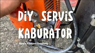 diy servis karburator mesin rumput [upl. by Ameen]