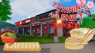 BAMBOU SHIFT amp TRAINING I LR POV I GETTING PROMOTED I ROBLOX I elysian [upl. by Adnilab882]