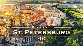 Saint Petersburg Russia 🇷🇺  by drone 4K [upl. by Nnyrat]