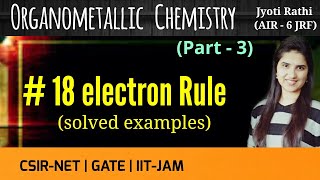 18 electron rule for organometallic compoundsOrganometallic chemistryinorganic chemistry CSIRNET [upl. by Floria]