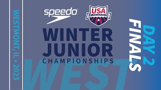 Day 2 West Finals  2023 Speedo Winter Junior Championships [upl. by Ahsirtal834]