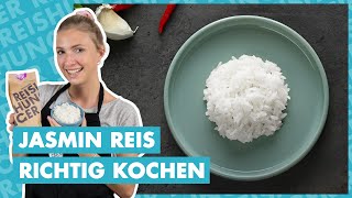 Jasmin Reis richtig kochen  wie geht das Einfache SchrittfürSchritt Anleitung [upl. by Airdnaid]