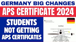 Germany APS Certificate Big Changes  Student Issue with APS Process  Big Update  Study in Germany [upl. by Amilah]