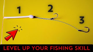 Fishing Rigs Tutorial Bottom Fishing Rig  NEW METHOD for Tangle Free Double Hook [upl. by Aretse]