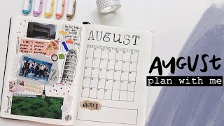 plan with me  august bullet journal setup [upl. by Janyte]