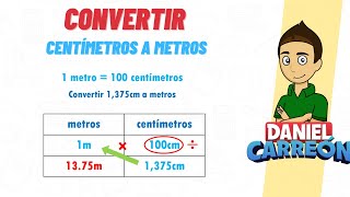 CONVERSION DE CENTÍMETROS A METROS Super facil  Para principiantes [upl. by Kciwdahc]