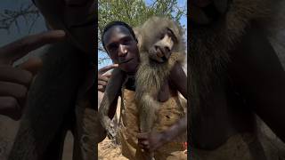 Thanks to the baboon who brought us foodafrica hadzabetribe hunting hunting [upl. by Dewhirst727]