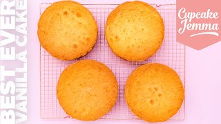 Best Ever Vanilla Sponge Cake Recipe  New amp Improved  Cupcake Jemma [upl. by Mcclenon]