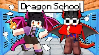 Going To DRAGON SCHOOL In Minecraft [upl. by Elison]