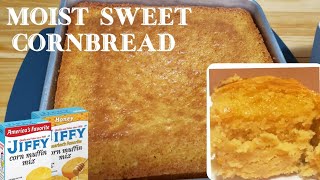 How To Make Delicious Sweet amp Moist Cornbread  Jiffy Mix Cornbread Recipe [upl. by Trent]