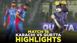 PSL 9  Full Highlights  Karachi Kings vs Quetta Gladiators  Match 16  M2A1A [upl. by Ackley]