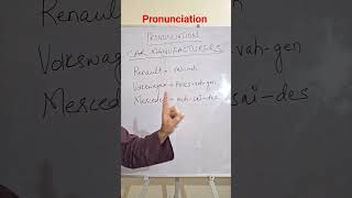 Mastering Pronunciation  Renault  Volkswagen  Mercedes [upl. by Hardan]