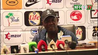 Coach Eguavoen captain TroostEkong at prematch press conference [upl. by Georgianne]